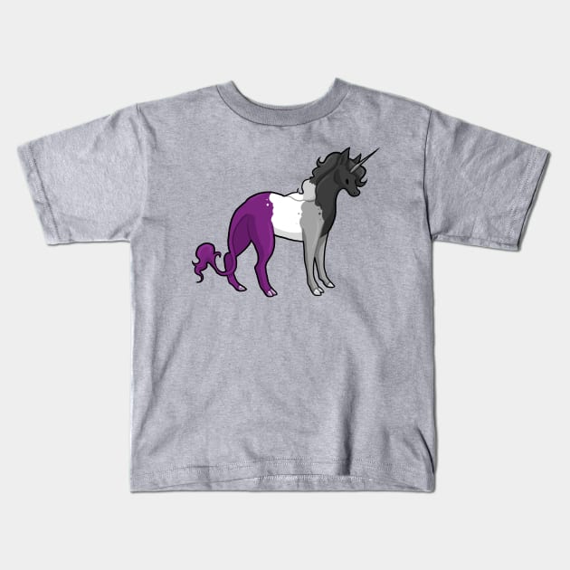 Asexual Pride Unicorn Kids T-Shirt by Khalico